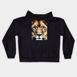 lion face art Kids Hoodie